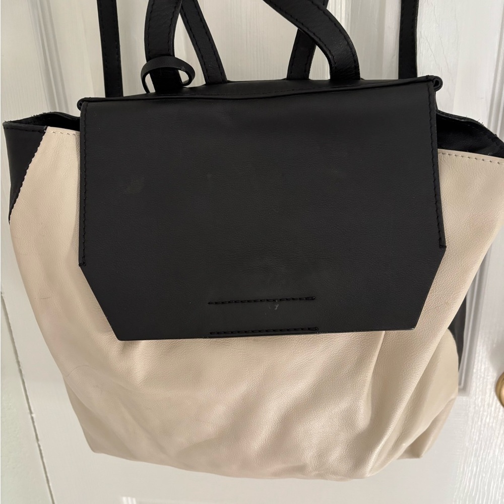 Chic Black and Beige Backpack